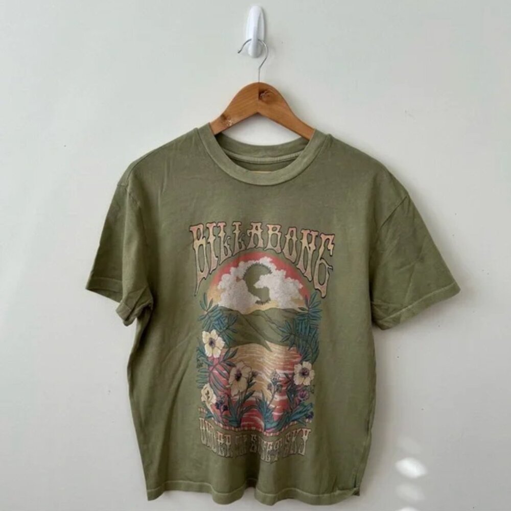 Billabong Women's UNDER THE SUNSET SKY Boyfriend Relaxed Fit Tee XS